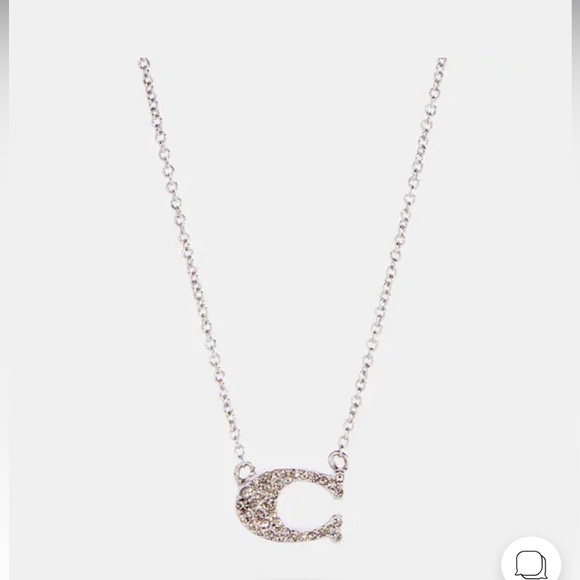 Coach Pave Signature C Necklace, Women's 91433 silver - Picture 6 of 11